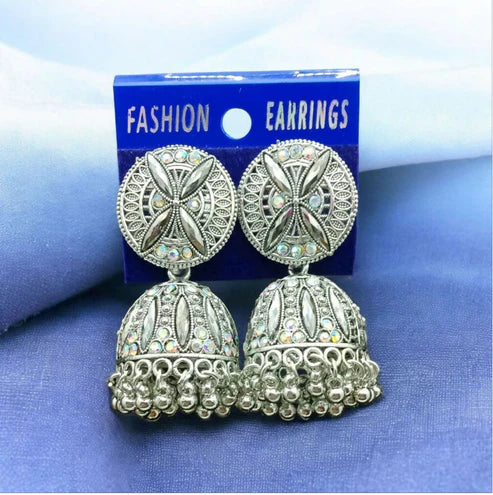 Oxidized Jhumka Earrings NVR-0015