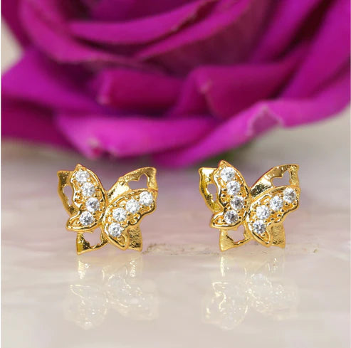 Butterfly Crystal Stud Earrings NVR-0043