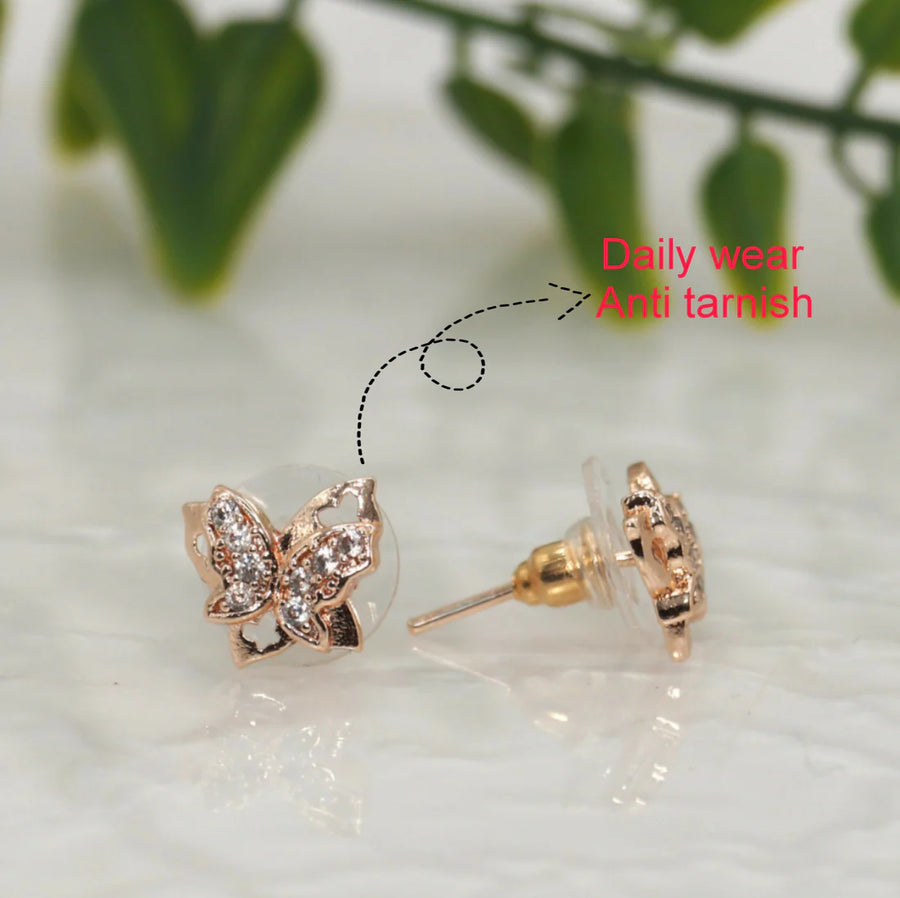 Butterfly Stud Earrings NVR-0050