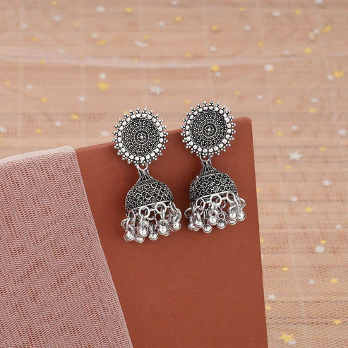 Oxidized Jhumka Earrings NVR-0064