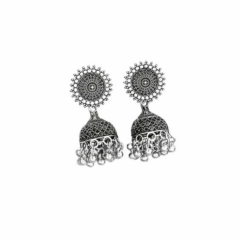 Oxidized Jhumka Earrings NVR-0064