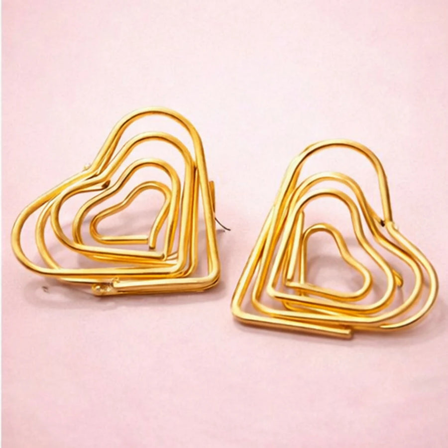 Gold Heart-Shaped Paper Clips NVR-0070