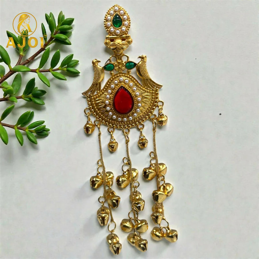 Traditional Gold Plated Chandbali Earrings NVR-0090