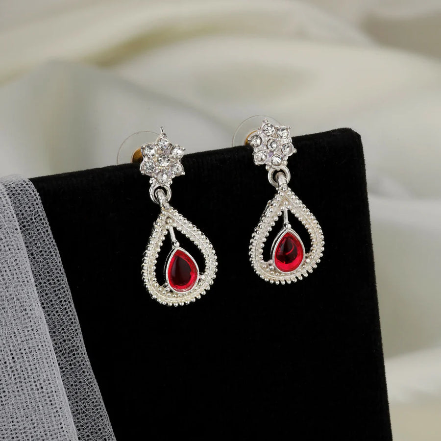 Red Stone Necklace Set NVR-0119