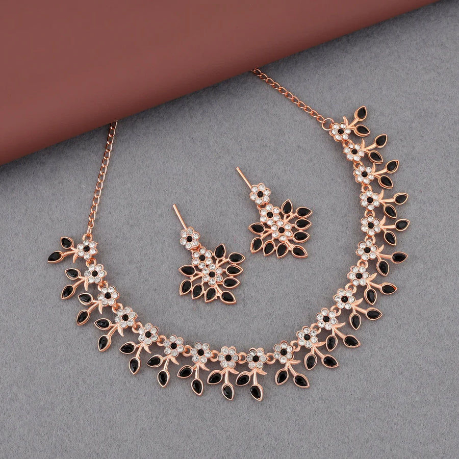Floral Designer Necklace Set NVR-0124