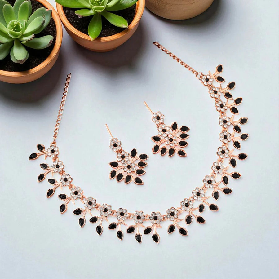 Floral Designer Necklace Set NVR-0124