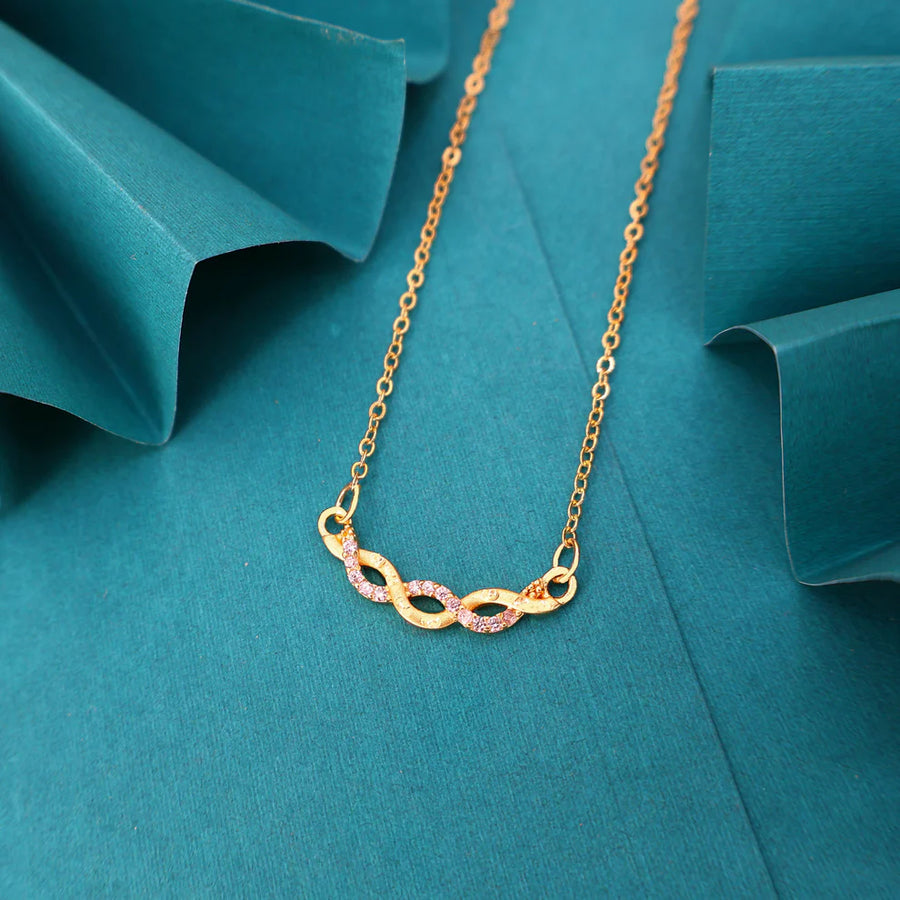 Gold Infinity Pendant Necklace NVR-0182