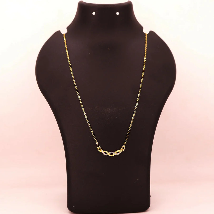 Gold Infinity Pendant Necklace NVR-0182