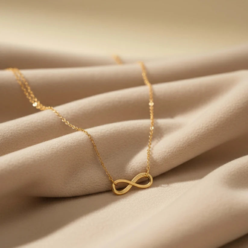 Gold Infinity Pendant Necklace NVR-0233