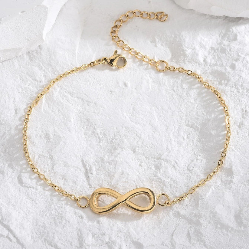 Infinity Symbol Gold Bracelet NVR-0292