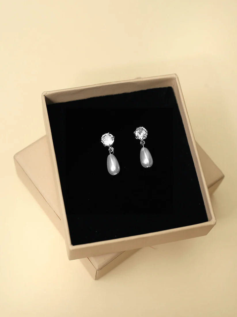 Elegant Pearl Drop Earrings NVR-0347