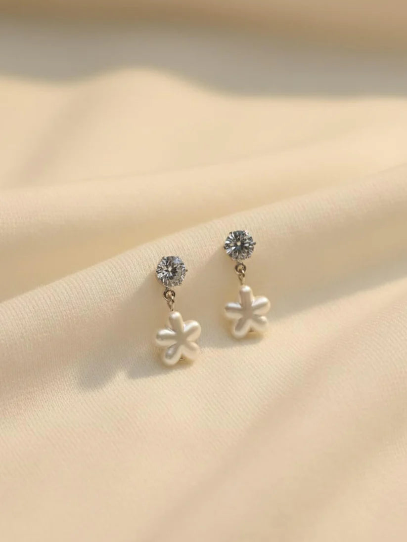 Flower Drop Earrings NVR-0352