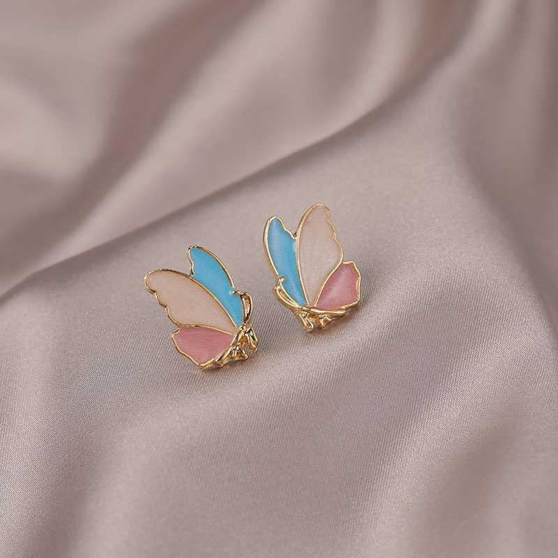Butterfly Enamel Stud Earrings NVR-0374