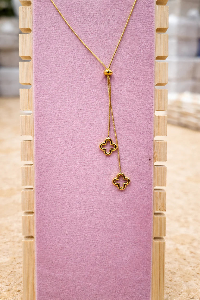 Amore Gold Beaded Heart Necklace NVR-0476