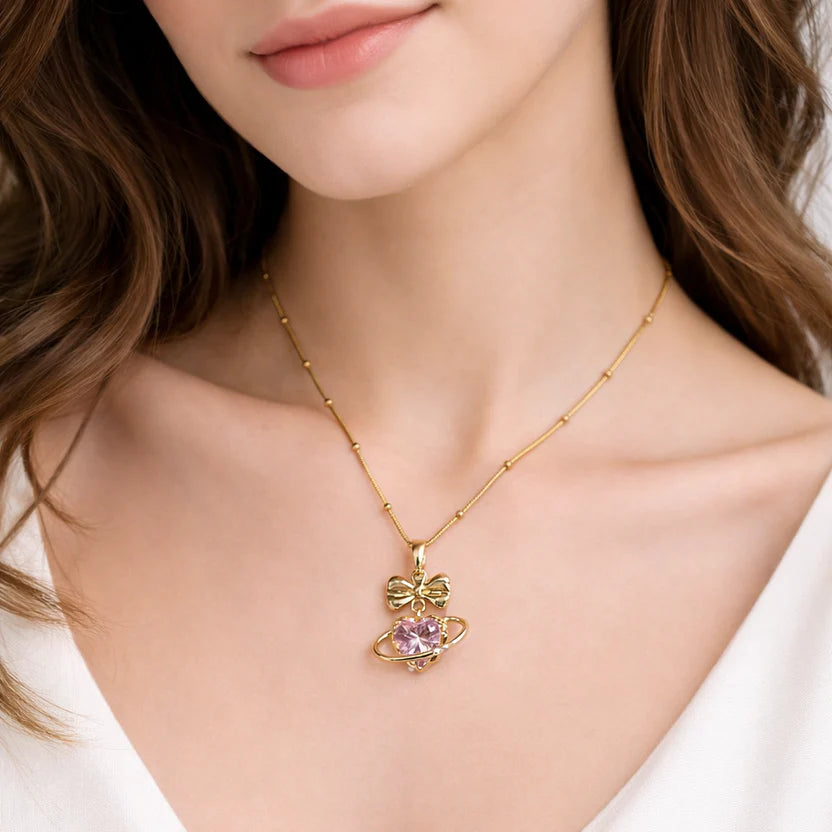 Celestial Love Saturn Necklace NVR-0478