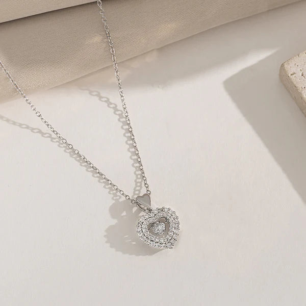 Rapunzel's Dream — The Double Heart CZ Necklace NVR-0509
