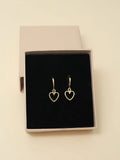 Gold Heart Hoop Earrings NVR-0338