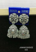 Oxidized Jhumka Earrings NVR-0011