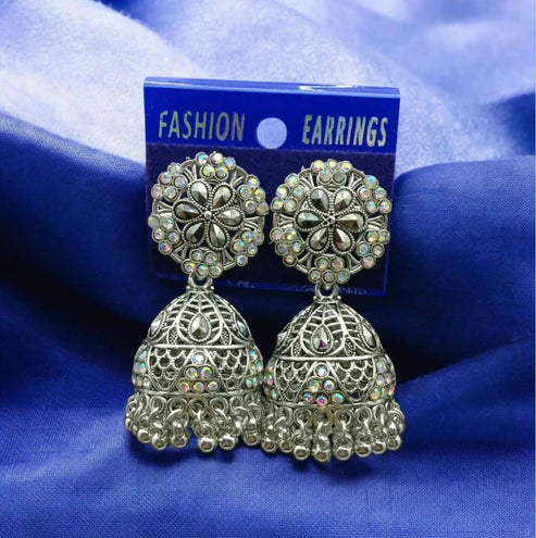 Oxidized Jhumka Earrings NVR-0011