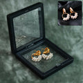 Pearl Beaded Hoop Earrings in Elegant Display Case NVR-0021