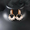 Pearl Beaded Hoop Earrings in Elegant Display Case NVR-0021