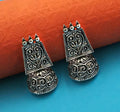 Oxidized Silver Jhumka Earring Set NVR-0030