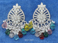 Floral Kundan Chandelier Earrings NVR-0031