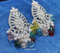 Floral Kundan Chandelier Earrings NVR-0031
