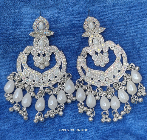 Traditional Kundan Chandbali Earrings NVR-0032