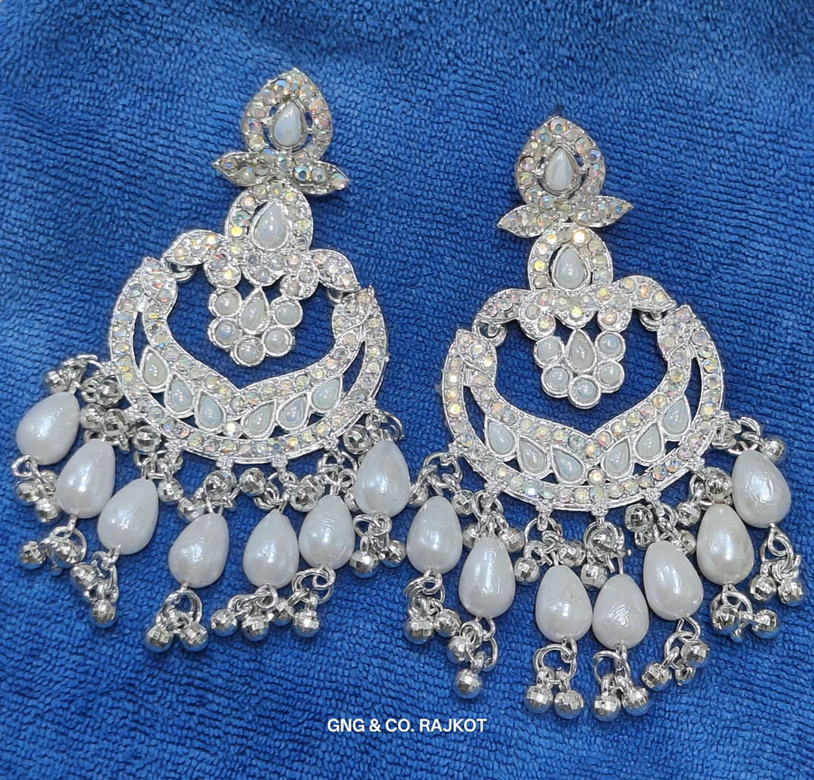 Traditional Kundan Chandbali Earrings NVR-0032
