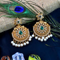 Traditional Kundan Pearl Earrings - GOLD NVR-0035