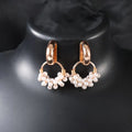 Elegant Pearl Hoop Earrings NVR-0036