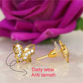 Butterfly Crystal Stud Earrings NVR-0043