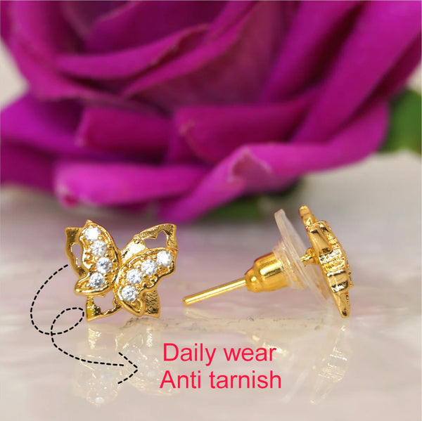 Butterfly Crystal Stud Earrings NVR-0043