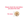 Gold Flower Stud Earrings NVR-0047