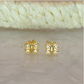 Butterfly Gold Stud Earrings NVR-0048