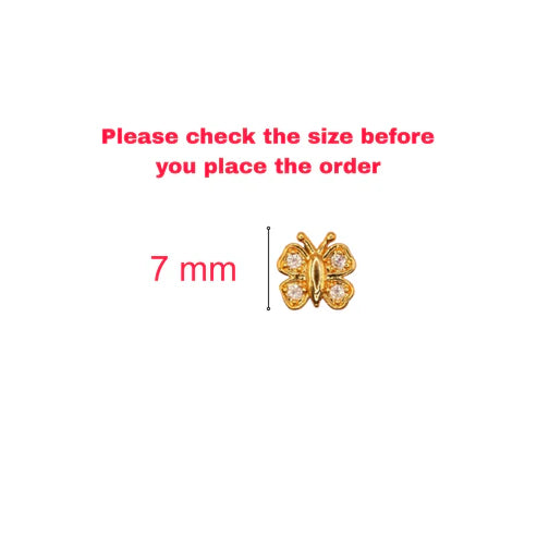 Butterfly Gold Stud Earrings NVR-0048