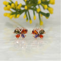Colorful Butterfly Stud Earrings NVR-0056