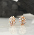 Leaf Design Stud Earrings NVR-0058