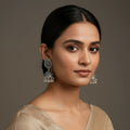 Oxidized Jhumka Earrings NVR-0064