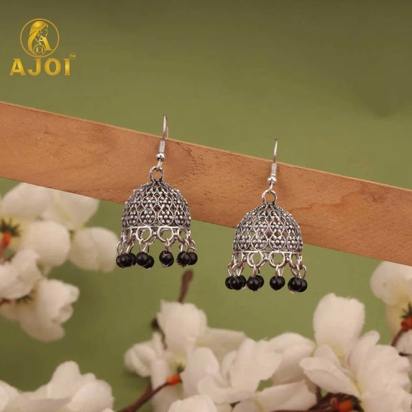 Oxidised Jhumka Earrings Set NVR-0065