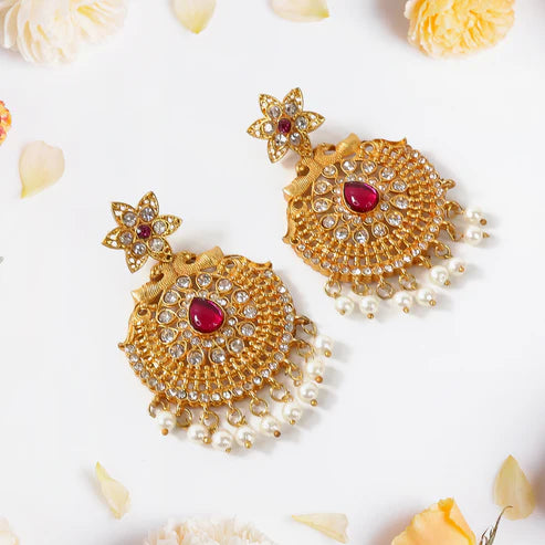 Traditional Kundan Earrings NVR-0067