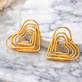 Gold Heart-Shaped Paper Clips NVR-0070