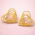 Gold Heart-Shaped Paper Clips NVR-0070
