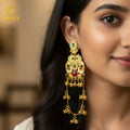 Traditional Gold-Plated Jhumka Earrings NVR-0080
