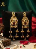 Traditional Gold-Plated Jhumka Earrings NVR-0080