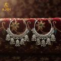 Traditional Silver Jhumka Earrings NVR-0083