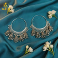 Traditional Silver Jhumka Earrings NVR-0083