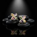 Floral Gemstone Earrings NVR-0099