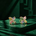 Floral Gemstone Earrings NVR-0099